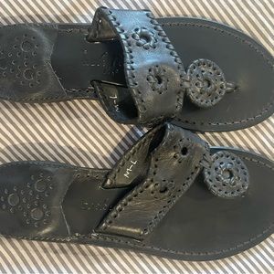 NWOT Jack Rogers 7W black flat wide sandal